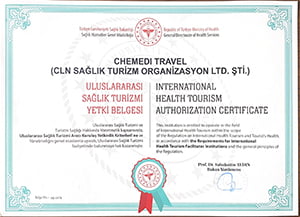 TravelMEDI International Health Tourism Authorization Certificate